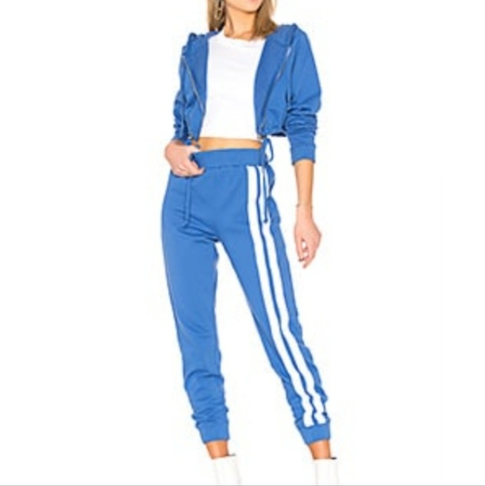 Danielle Guizio RED Cropped Tracksuit - M